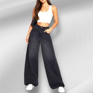 American Eagle Curvy Super High-Rise Baggy Wide Leg Women’s 4 Long Stretch Jeans